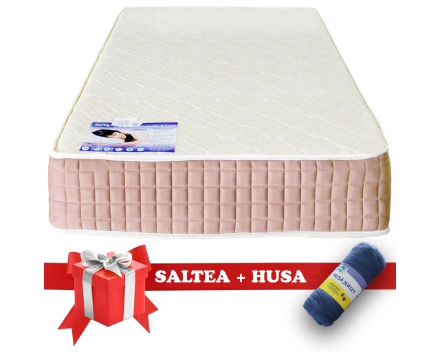 Set Saltea SuperOrtopedica Lux Saltex 900x2000 + Husa cu elastic